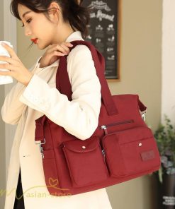 女性用バッグ | バッグ レディースバッグ ショルダーバッグ 大容量 鞄 撥水加工 ナイロン製 2way 肩掛け 斜めがけ 手提げ ハンドバッグ 6色 ショルダー シンプル 通勤 通学