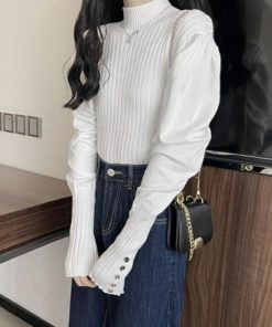 ニット・セーター | ニットトップス プチハイネック 長袖