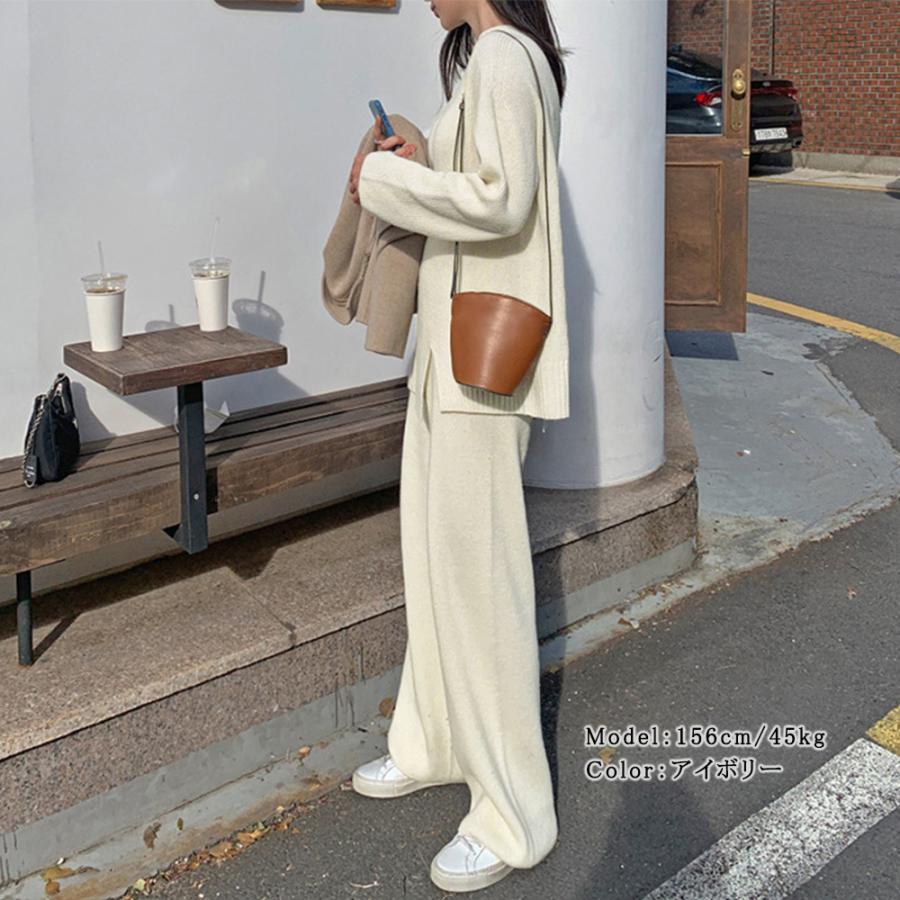 セットアップ | セットアップニット 秋冬 スリット 韓国