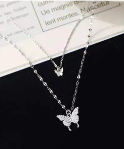 ネックレス | 2連蝶々 ジュエリー?上品