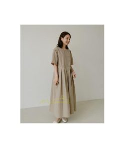 マキシ | ワンピース プリーツ Aライン 夏ワンピース 春 夏 秋 半袖 ロング マキシ丈 ロングワンピース お出かけ マキシワンピース カジュアル 着痩せ 20代30代40代50代