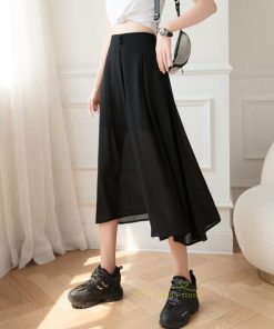 ワイドパンツ | ガウチョパンツ レディース ボトムス ハイウエスト ゆったり パンツ シフォンパンツ スカート風 涼しい 2022 夏 さらさら カジュアル きれいめ