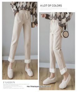 チノ・テーパード・ジョガー・スキニーパン | パンツ レディースパンツ レディース 9分丈 カジュアル 裏起毛 シンプル ゆったり リラックス トレンド かわいい おしゃれ お出かけ デイリー  楽ちん デート