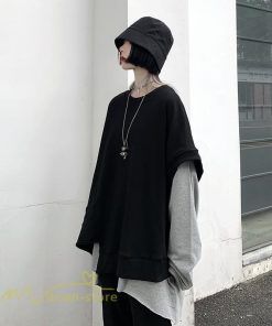 パーカー | 不規則 トップス レディース 2021新作 ワイドプルオーバー フードなし Tシャツ 長袖 インナー 日常感 着回し ゆったり 単品売り カジュアル