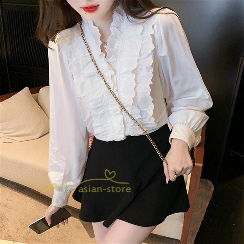 シャツ・ブラウス | ブラウス レディース 長袖 フォーマル 白 オフィス 無地 シャツ ビジネス フリル おしゃれ 入学式 卒業式 上品 お出かけ 面接 カジュアル 20代30代40代 きれいめ