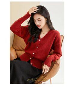 ニット・セーター | カーディガン レディース 春夏 パーカー 秋 長袖 トップス 赤 無地 50代 40代 30代 20代 おしゃれ キレイめ オシャレ 部屋着 あったか お出かけ ニット 着痩せ