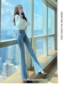 チノ・テーパード・ジョガー・スキニーパン | デニム レディース デニムパンツ パンツ スキニーデニム フレアパンツ 切り替え 着痩せ カジュアル 美脚 秋冬 おしゃれ 送料無料 ボトムス お出かけ カジュアル