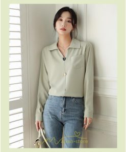 シャツ・ブラウス | ブラウス トップス レディース Vネック秋 シンプル 着回し カジュアル 通勤 オフィス お出かけ 上品 フェミニン 女子会 就活 デート お仕事 エレガント 二次会