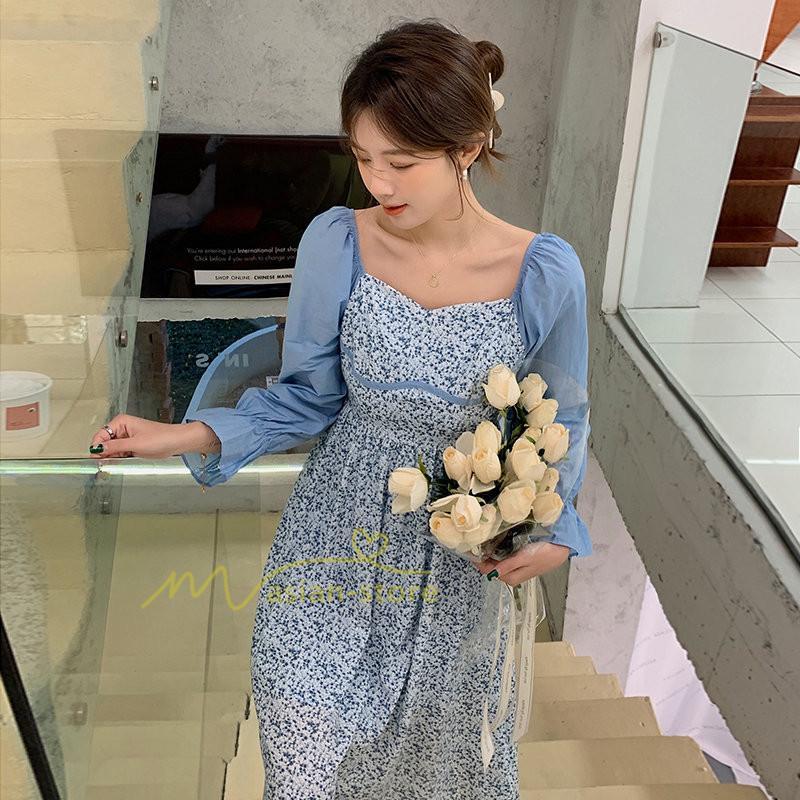 マキシ | ワンピース レディース ゆったり 長袖 オシャレ 呼ばれ 韓国風 二次会 同窓会 通勤 ロング丈 新春 カジュアル 体型カバー 20代30代40代 着痩せ きれいめ ロング