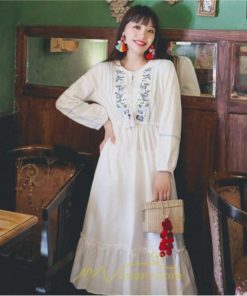 マキシ | ワンピース レディース ロング 夏秋 ゆったり 丸首 ナチュラル フレア ウィメンズ 女性用 同窓会 女子会 普段使い デート カジュアル 人気 Aライン 着やせ