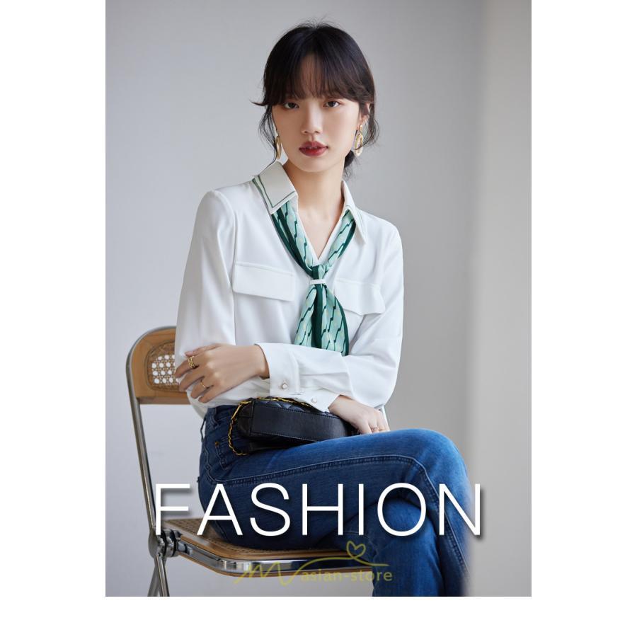 シャツ・ブラウス | シャツ ブラウス 秋冬 レディース スカーフタイ きれいめ フォーマル 春 長袖 M L オフィス S XL XXL 上品 OL 高級感 フェミニン シフォン 通勤 可愛い