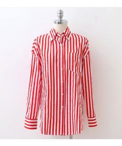 シャツ・ブラウス | 即日発送シャツブラウス レディーストップス ストライプシャツ ビジネスカジュアルウェアシャツ 可愛い 長袖 S M 2020春夏 オフィス通学通勤 XL L 上着