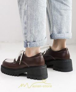 ローファー | 厚底 レディース 編み上げ 学生 通勤 通園 通学 靴 入学 スクール ハロウィン 学園祭 コスプレ 痛くない 疲れにくい 柔らかい 10代20代30代40代