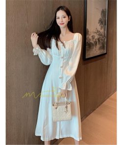 マキシ | ワンピース レディース きれいめ フォーマルワンピース 結婚式 ロングワンピース ドレス 長袖 パーティードレス 入学式 Aラインワンピース 20代30代40代 上品