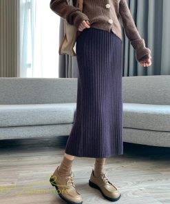 スカート | マタニティ秋 冬 レディース マタニティウェア 妊婦服 産前 産後 シンプル 無地 きれいめ リブニット ゆったり ハイウエスト ウエスト調整