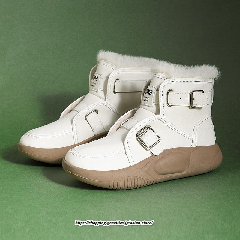ブーツ | ムートンモカシン 冬靴 レディース 裏起毛 暖かい もこもこ 痛くない 人気 防寒 黒 白 冬 痛くない 歩きやすい 秋 おしゃれ
