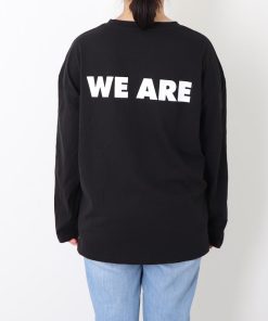 Tシャツ・カットソー | レディーストップス 英字ロゴ 体型カバー 韓国 Tシャツ ゆったり 長袖カットソー