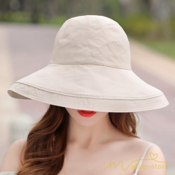 レディース | 帽子 春 夏 Uv 遮光 折りたたみ 大きいサイズ UVカット帽子 ひも つば広 頭 大きい 洗える 母の日 自転車 日焼け対策 遮光 小顔 熱中症 紫外線対策