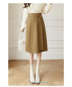 スカート | ミモレ丈ひざ丈レディース 無地 きれいめ 30代 40代 50代 着やせ 上品 通勤 通学 ラシャ 通勤 キレイめ 2022新作 暖か 秋冬