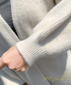 カーディガン | ニットレディース 羽織り ロング丈 パフスリーブ 秋冬 ゆったり ロングニット アウター 20代30代 膝丈 大人 ニットアウター