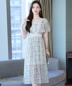 ミディアム | Aラインワンピース レディース 着痩せ ワンピース 花柄 エレガント おしゃれ 大きいサイズ 夏新作 サマーワンピース 上品 40代 20代 カジュアル 30代 日常感