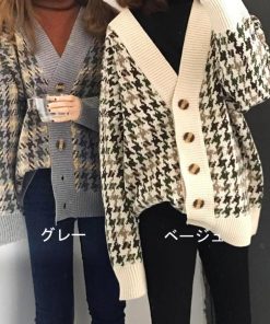 ニット・セーター | チェック柄 カーディガン レディース
