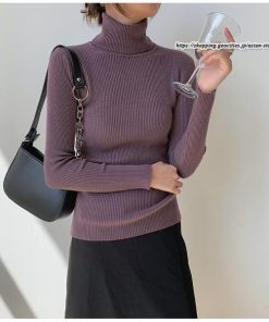 ニット・セーター | ニット 綿 リブ タートル インナー レイヤード リブニット レディース 長袖 タートルニット ハイネックニット インナーニット セーター 肌着 伸縮 着回し