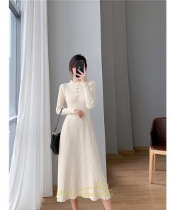 ニットワンピース | レディース 冬 きれいめ ロング おしゃれ 秋冬 長袖 送料無料 可愛い 着痩せ Aライン 20代30代40代50代 韓国風 ハイネック