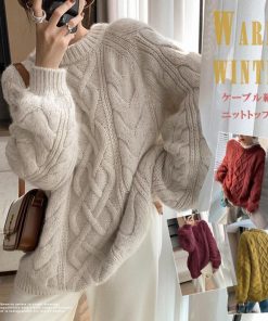 ニット・セーター | 韓国風 ケーブル編み ニット レディース