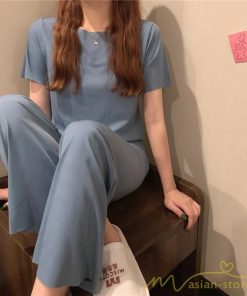 パジャマ ルームウェア | パジャマ レディース 夏 半袖 ルームウェア 涼しい 部屋着 ナイトウェア 寝間着 上下セット 薄手パジャマ 柔らかく軽い薄手の快適Tシャツパジャマ 部屋着