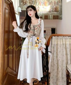 マキシ | フェイクワンピース 秋 レディース 30代40代ワンピース 長袖ワンピース レイヤード風ワンピース Aラインワンピース かわいい お呼ばれ 腰着痩せ 美ライン