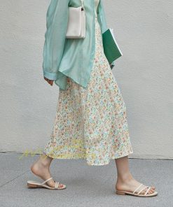 スカート | ロングレディース シフォンロング スカートシフォンロング マキシシフォン 花柄 春夏秋冬 Aライン カジュアル 体系カバー