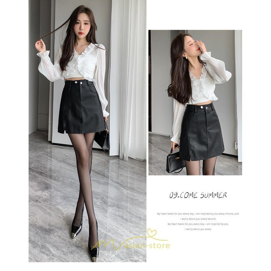 スカート | ミニレディース レザー Aライン タイト フェイクレザー 美シルエット シンプル ショート丈 着回し 通勤 お出かけ カジュアル