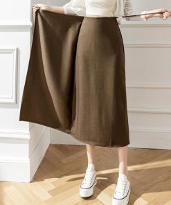 ロングスカート | ラップロングスカートスリット巻きスカート