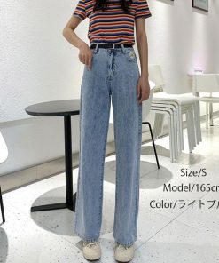 デニム | ヴィンテージライクデニム パンツ ボトムス ハイウエスト シンプル カジュアル レディース