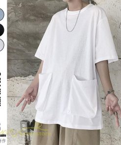 Tシャツ | メンズ 無地 カットソー 半袖 クルーネック カジュアル ポケット 半袖大きいサイズ 着回し 夏新作 サマー ルームウェア ゆったり トップス