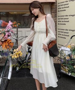 マキシ | ワンピース レディース 夏 40代 きれいめ 膝丈ワンピース 長袖 ワンピ フリル ロング丈ワンピ オシャレ 着痩せ 新作 カジュアル 上品 エレガント お出かけ