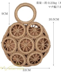 さいふ　バッグ | カゴバッグ バック 籠 夏 手編み レディース ハンドメイド トートバッグ ナチュラル かごバッグ 夏 サマーバッグ 2022新作 軽い オシャレ 可愛い 女の子