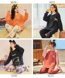 パジャマ　ルームウェア | ルームウェア パジャマ レディース 長袖 春秋 長袖 長ズボン 上下セット セットアップ 寝巻き 部屋着 ナイトウェア ズボン Tシャツ かわいい ボトムス 柔らかい