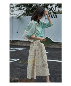 スカート | ロングレディース シフォンロング スカートシフォンロング マキシシフォン 花柄 春夏秋冬 Aライン カジュアル 体系カバー