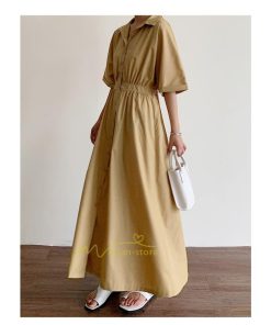 マキシ | シャツワンピース ワンピース 秋 春 レディース ロングワンピース 長袖 ロング丈 マキシ丈 体型カバー 無地 ゆったり 40代 夏作 30代 カジュアル 着痩せ 50代