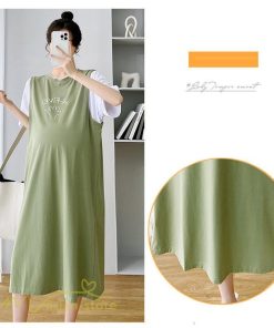 ワンピース | マタニティレディース 着痩せ 半袖 Aライン 大きいサイズ カジュアル 可愛い マタニティウェア 妊婦服 膝丈 産前産後 お出かけ 夏服