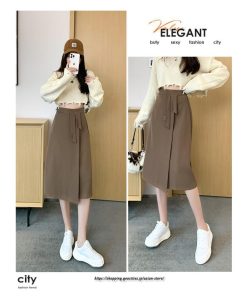 スカート | ロングロング丈 ミモレ丈 ミモレスリット 秋 冬 秋冬 高見え カジュアル Aライン 小柄 キレイめ 通学 着痩せ 通勤 2022新作