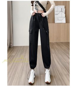 チノ・テーパード・ジョガー・スキニーパン | テーパードパンツ パンツ レディース 着痩せ ワイドパンツ 裾ひも付き ハイウエスト ウエストゴム カジュアル 秋冬 ロングパンツ 新作 無地 きれいめ コーデ