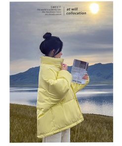 ダウンジャケット コート | ダウンコート 中綿コート レディース 無地 スタンドカラー ショート丈 ダウン コート ダウンジャケット 暖かい 中綿ジャケット カジュアル 秋冬 コーデ 可愛い