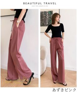 ワイドパンツ | レディース パンツ ボトムス ズボン 春夏 インスタ映え ガウチョパンツ 体型カバー 着やせ ロングパンツ 美脚 カジュアル お洒落 ハイウエスト