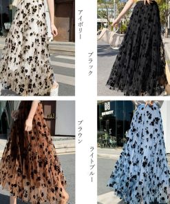 フレアスカート | チュールスカート 春秋夏冬 2層チュール