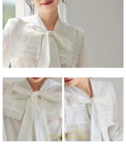 シャツ・ブラウス | ブラウス レディース 長袖 50代 白 シャツ ゆったり トップス きれいめ フォーマル 上品 フェミニン 高品質 20代 40代 OL 蝶結び お出かけ 30代 通勤