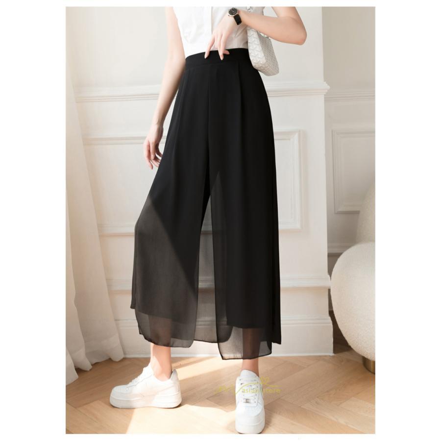 ワイドパンツ | ロングパンツ リラックス ガウチョパンツ レディース ボトムス ストレート シンプル カジュアル 着痩せ 春夏 長ズボン 20代30代40代 新作 ゆったり