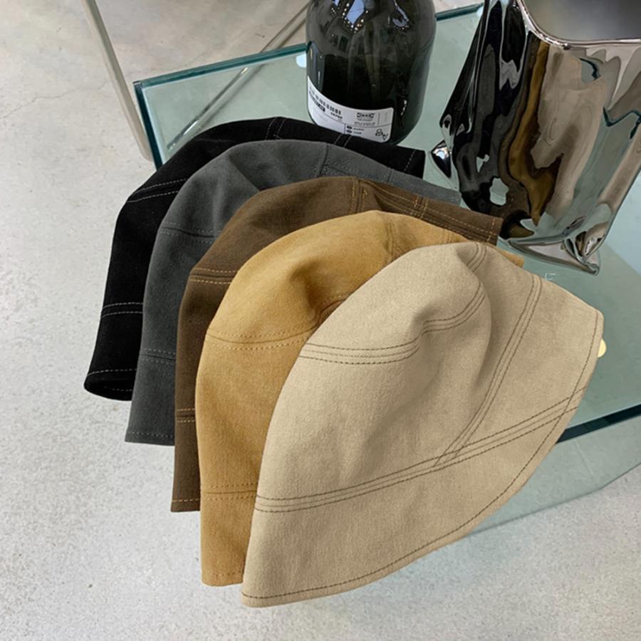 帽子 | ステッチバケットハット レディース韓国風